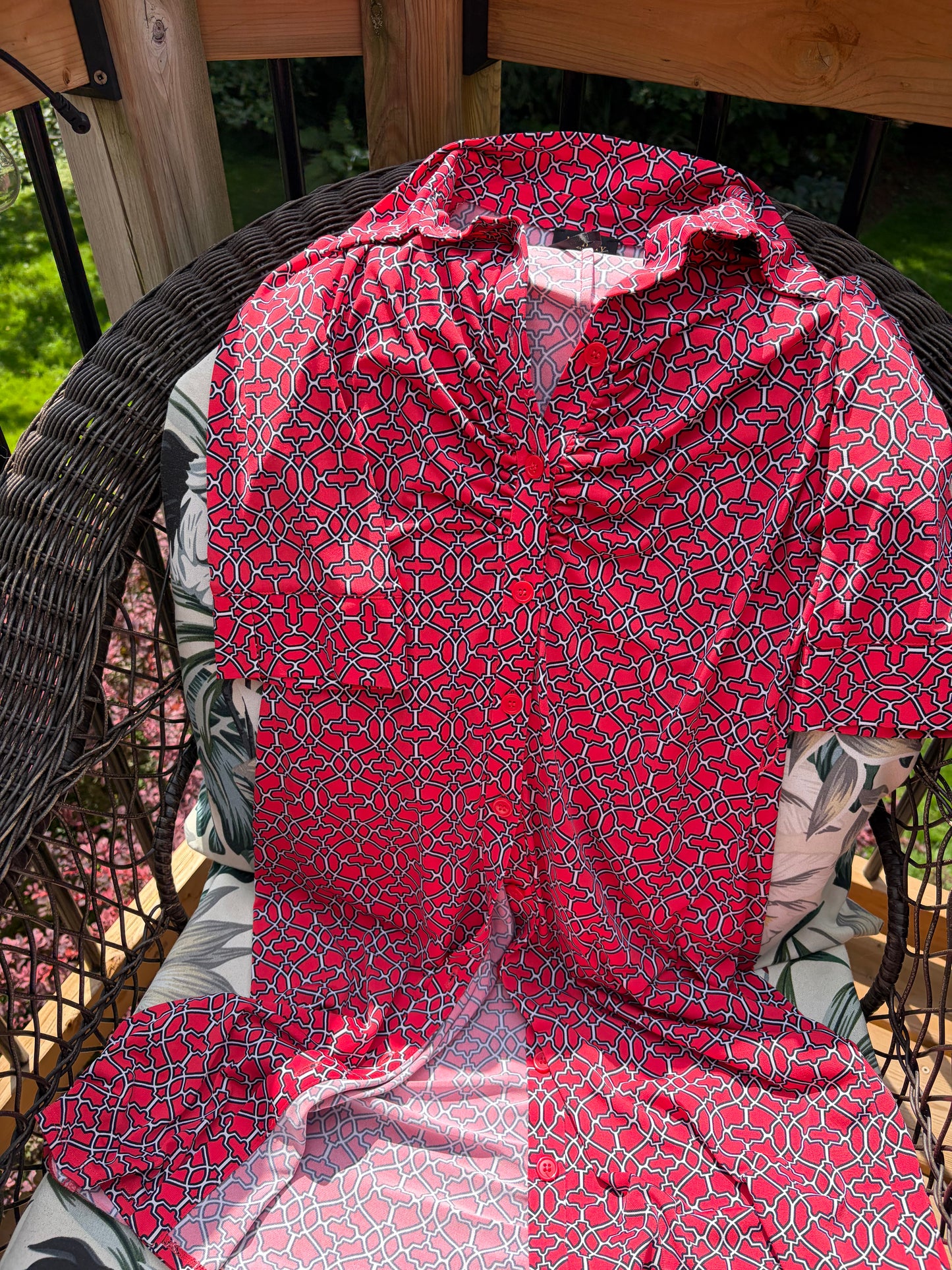 Red "Laundry" Vintage Shift Dress
