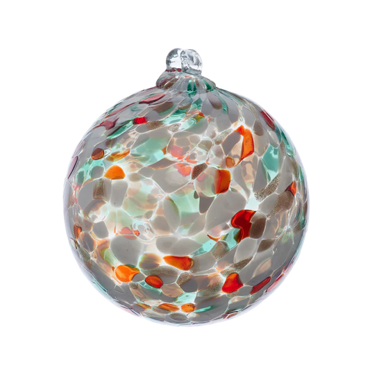 Kitras Locally Made Glass Calico Ball Ornaments