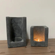 Load image into Gallery viewer, Dark Grey Cement Candle or Wine Bottle Holder
