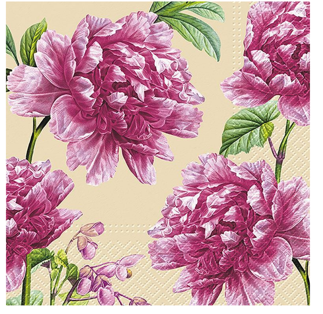 Peonies Lunch Napkins