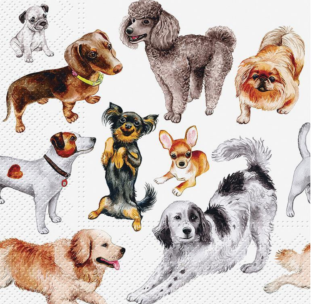 Dog Paper Luncheon Napkins