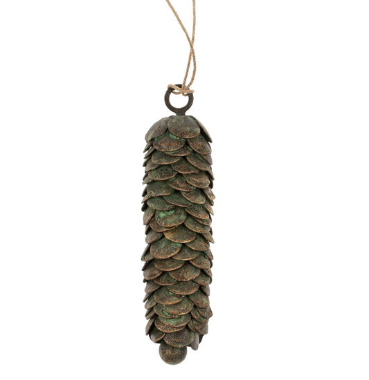 Patina Pinecone Ornament,  Small