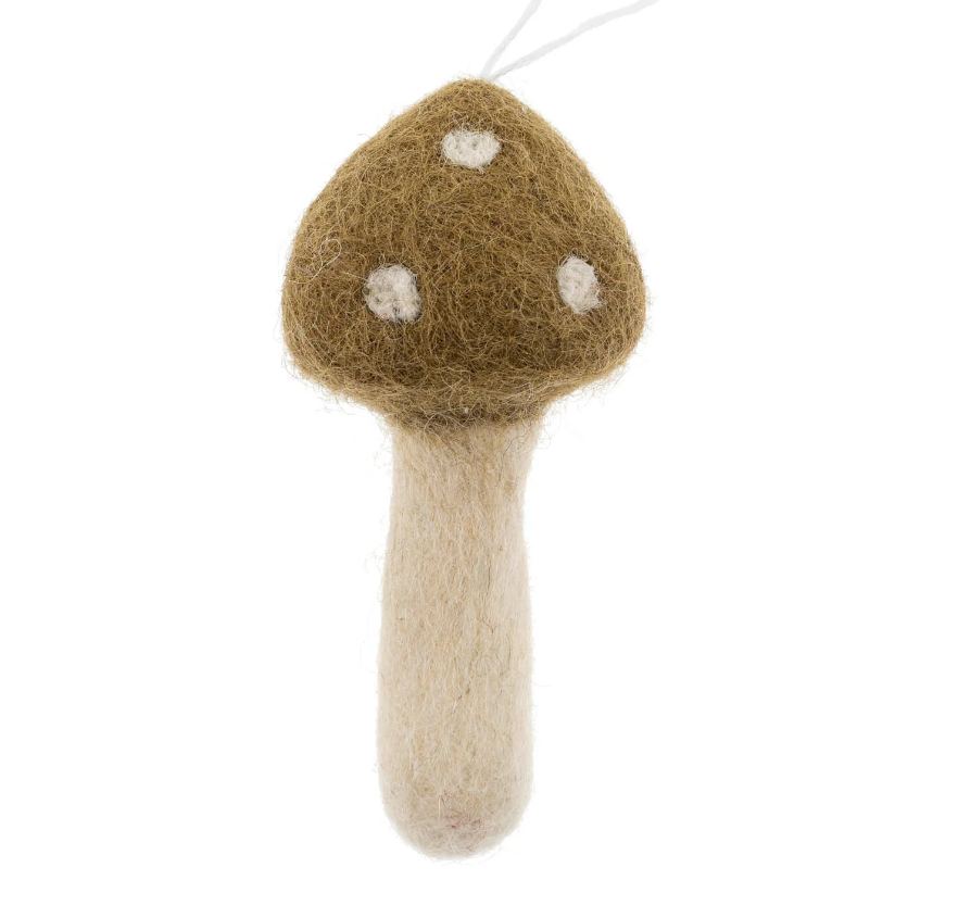 Felted Mushroom Ornaments