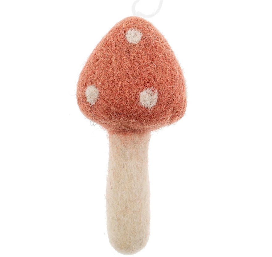 Felted Mushroom Ornaments