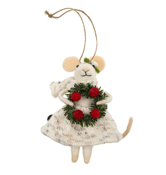 Jolly Julia Felt Mouse Ornament