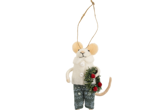Traditional Tim Felt Mouse Ornament