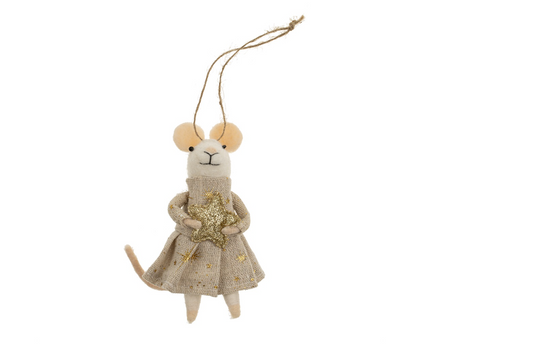 Starbright Felted Mouse Ornament
