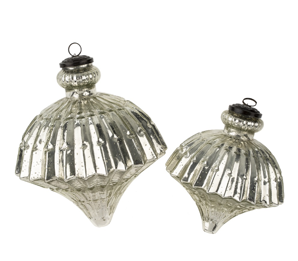 Giant Mercury Glass Ornaments