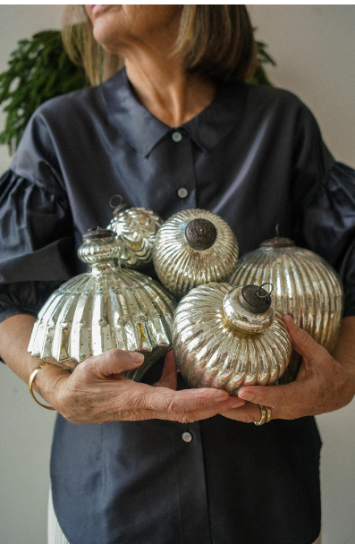 Giant Mercury Glass Ornaments