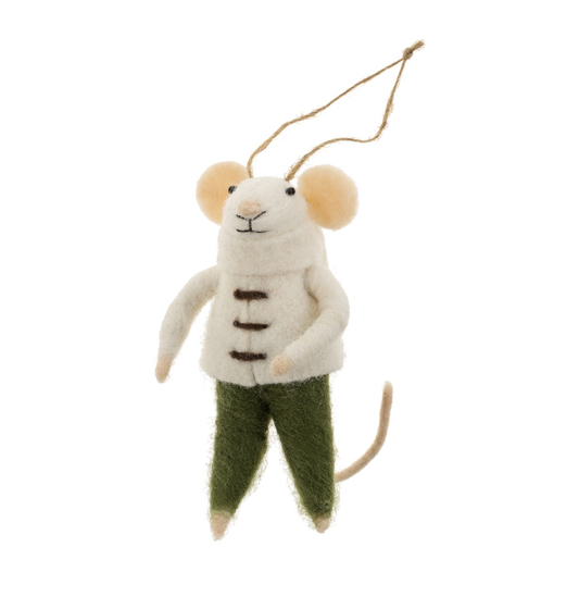 Amrose Felted Mouse Ornament