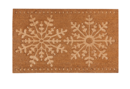 Snowflake Coir Doormat