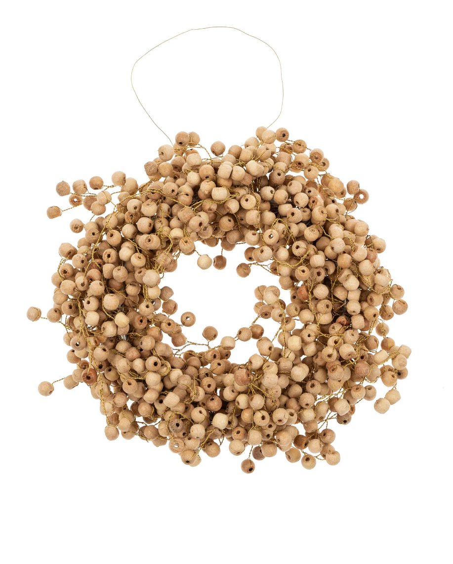 Beaded Wooden Berry Wreath