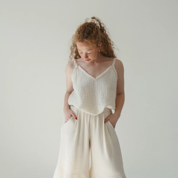 Strappy Crinkle Top