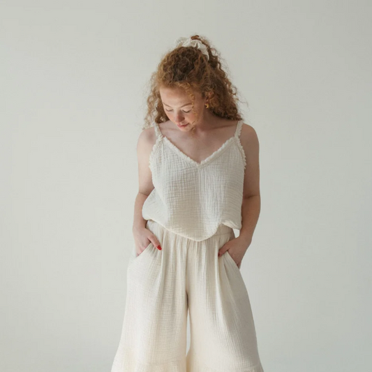 Strappy Crinkle Top