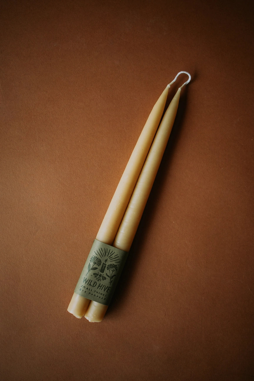 Hand-Dipped Beeswax Tapers