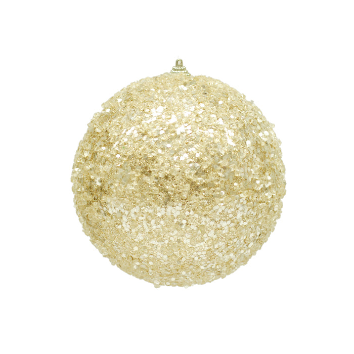 Blue or Champagne Glitter Ball Ornaments Big