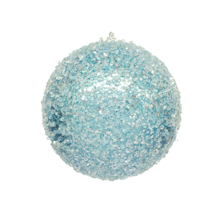 Blue or Champagne Glitter Ball Ornaments Big