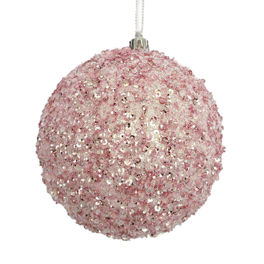 Pink Sequin Ornament Beaded