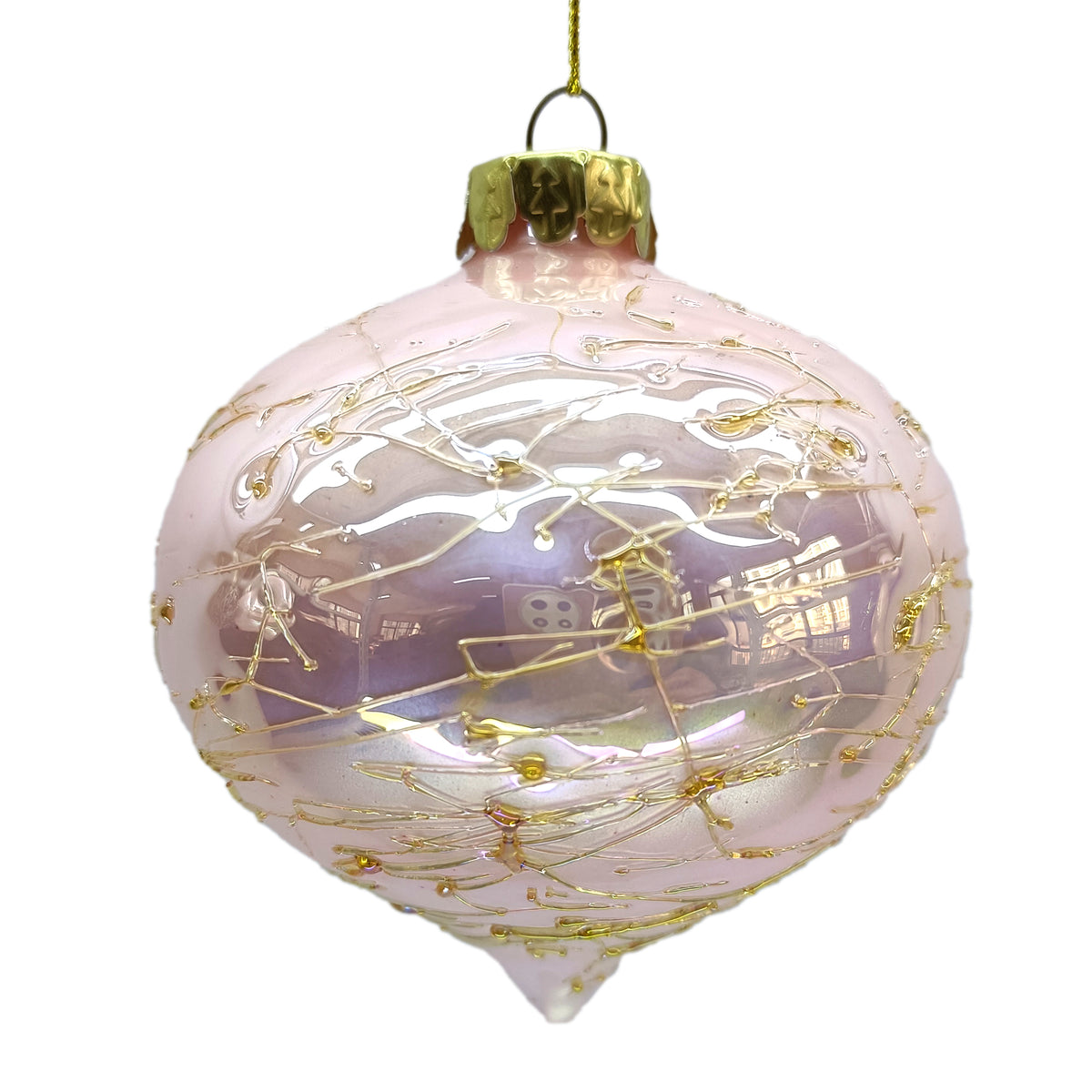 Pink & Gold Glitter Ornament