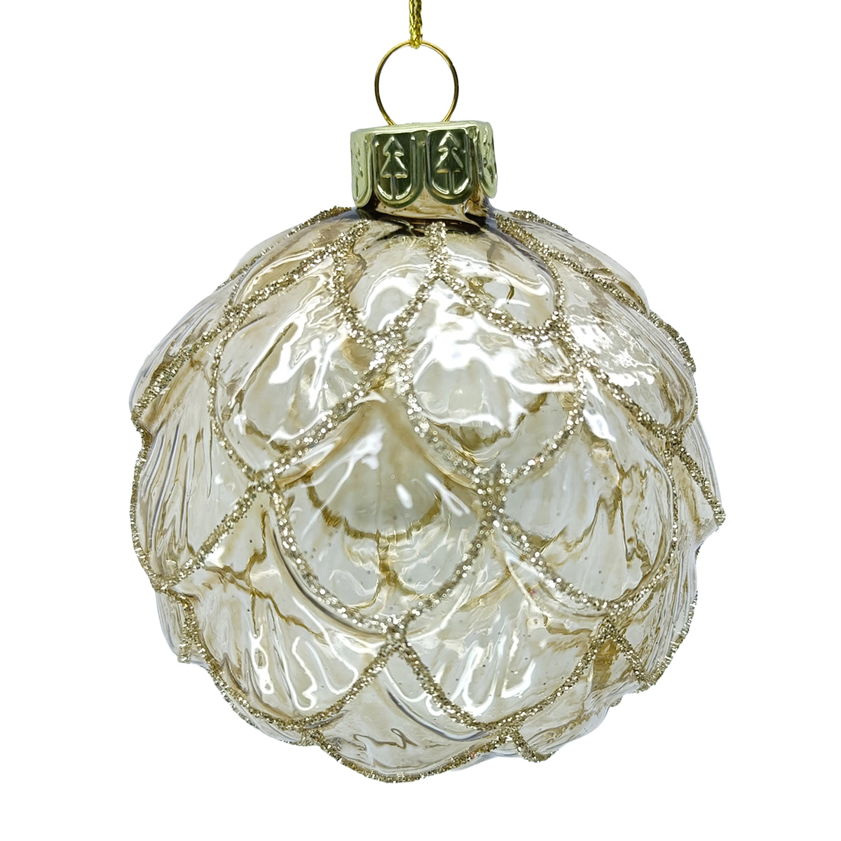 Clear & Gold Ornament