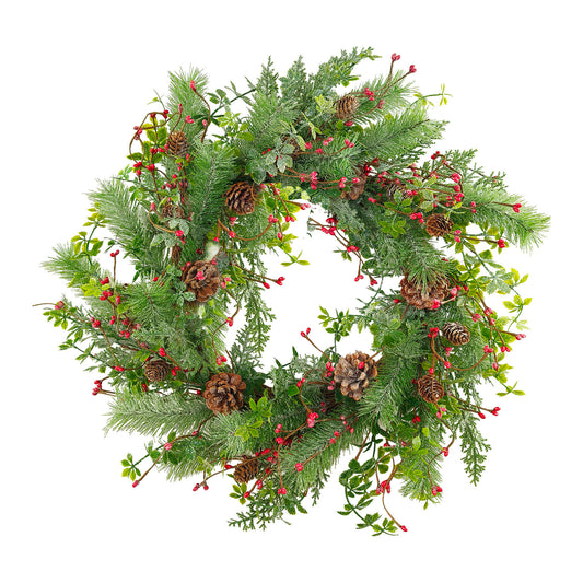 Pinecone and Berries Wreath