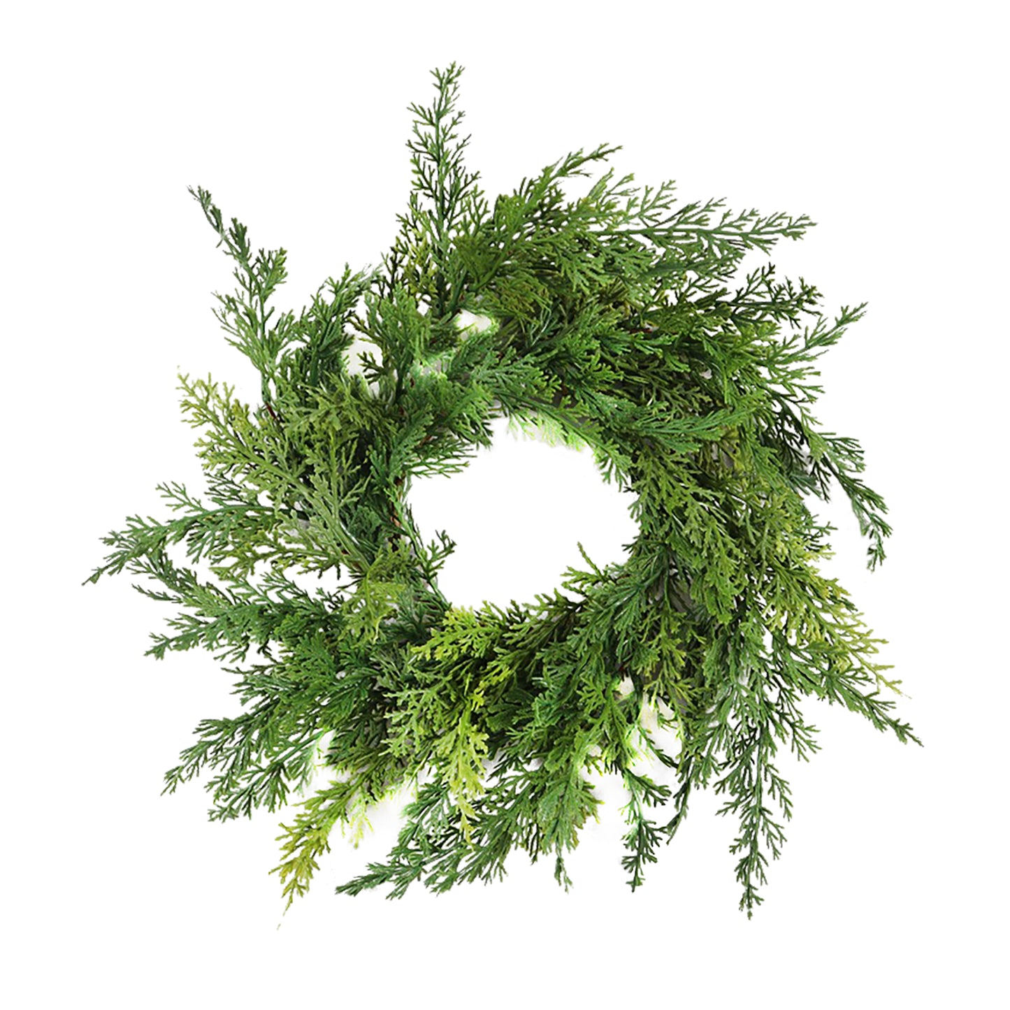 Candle Ring Mini Cedar Wreath