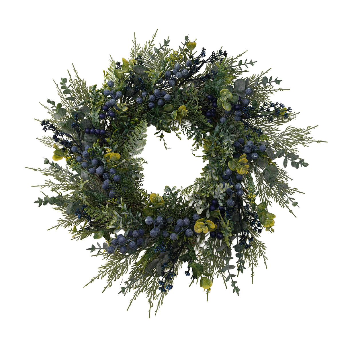 Cedar Eucalyptus and Blue Berry Wreath