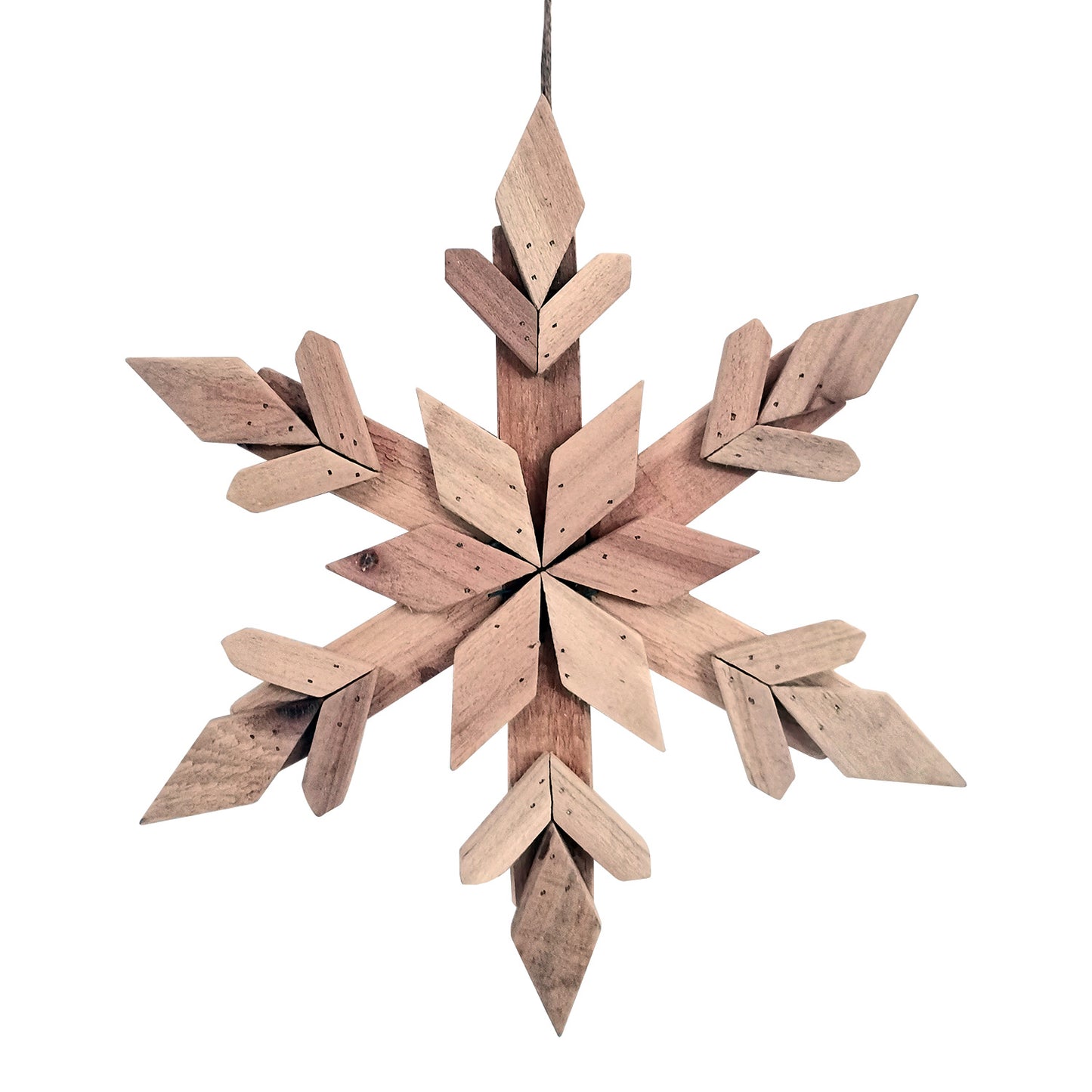 Large Wooden Hanging Snowflakes