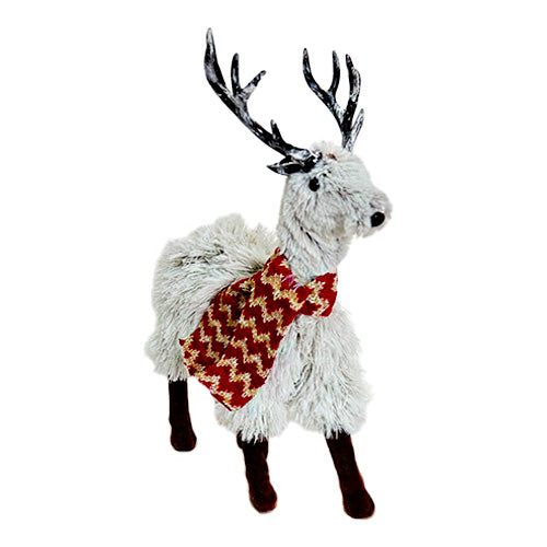 Plush Standing Reindeer Decor