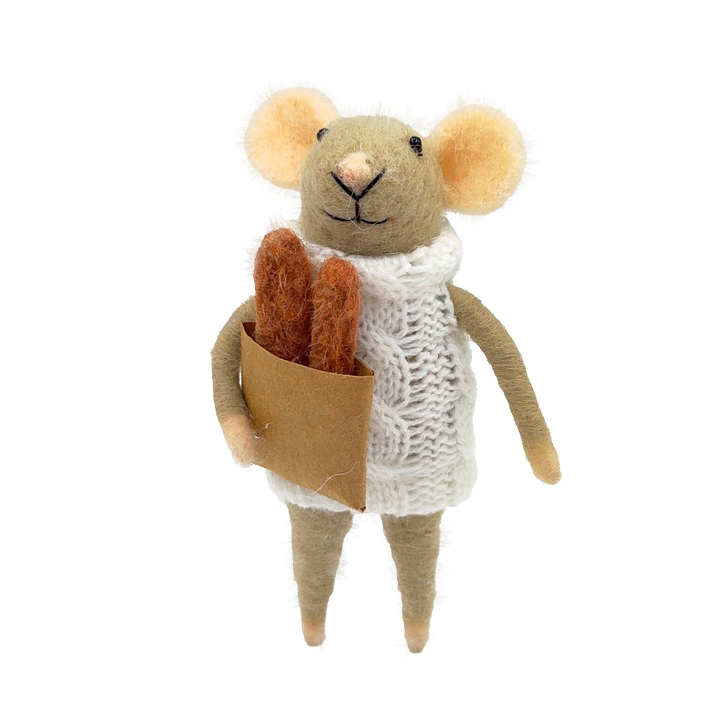 French Felted Mouse Orament