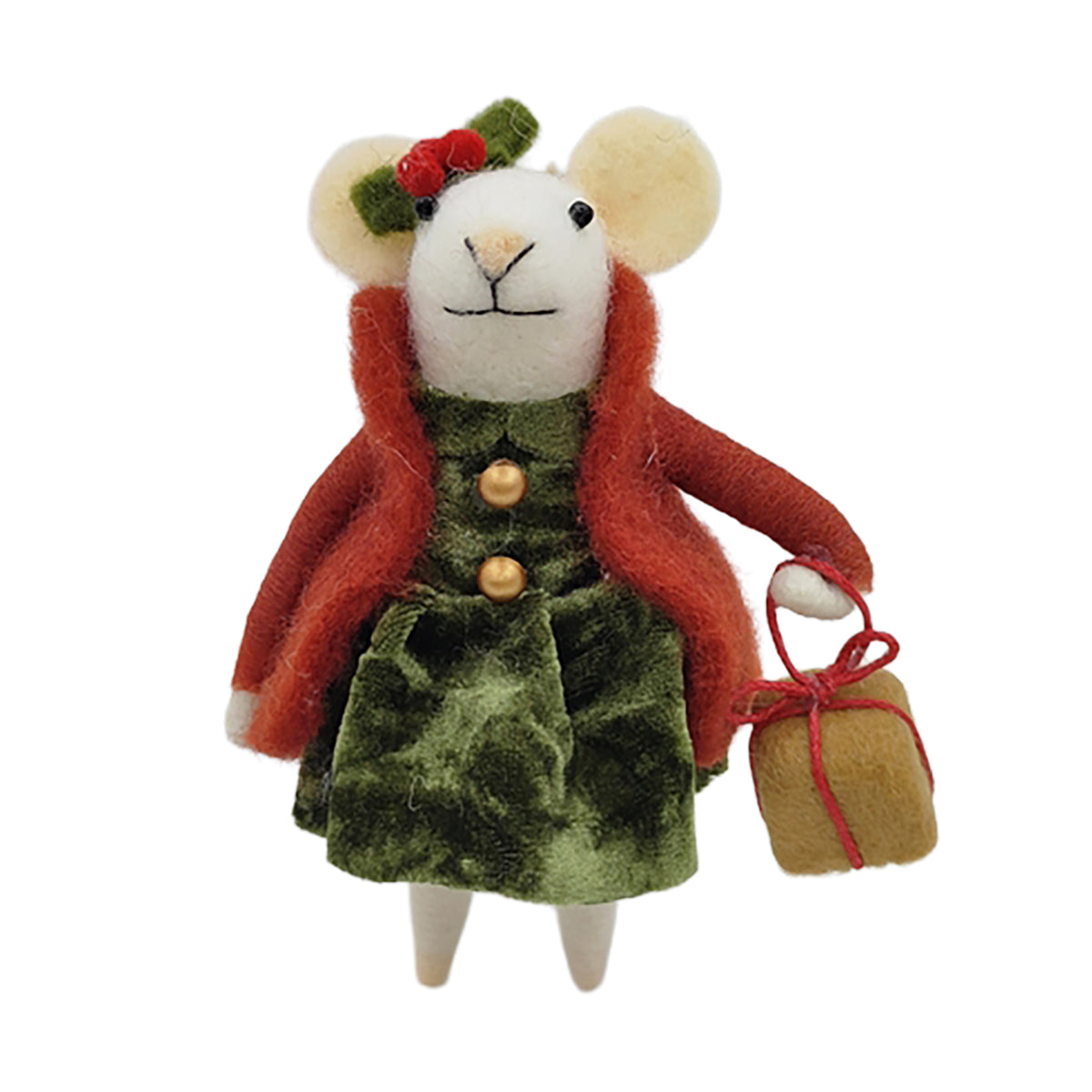 Felted Mouse Ornaments