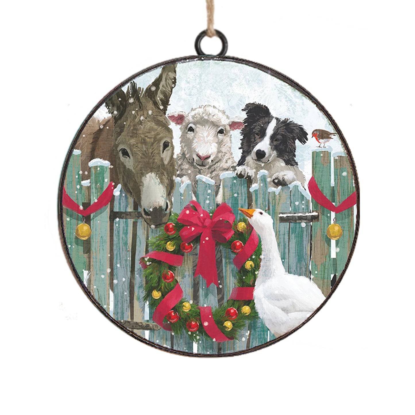 Farm Animals Metal Ornament