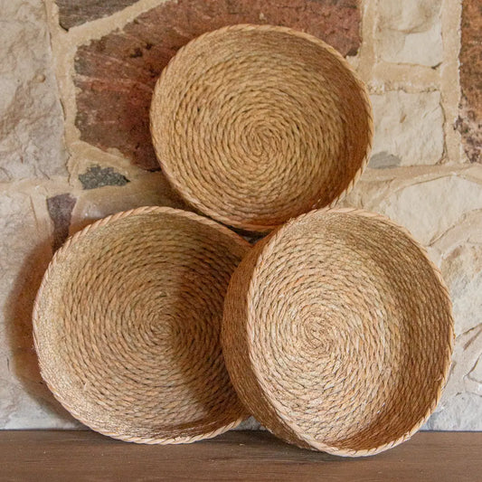 Round Seagrass Baskets S/3