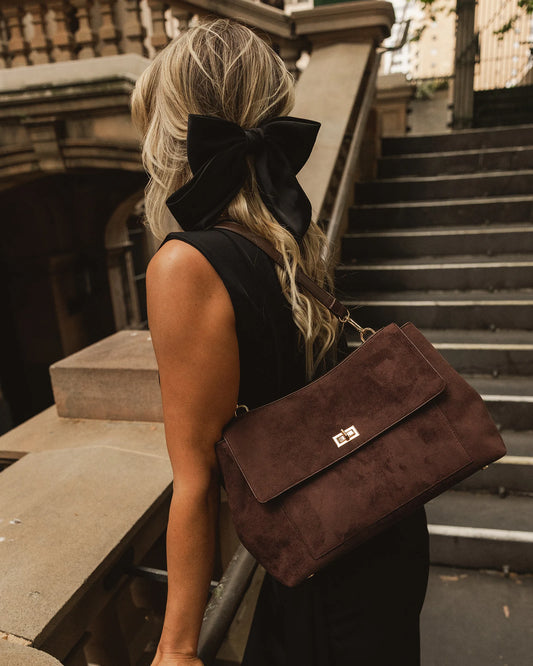 Adren Suede Shoulder Bag, Louenhide