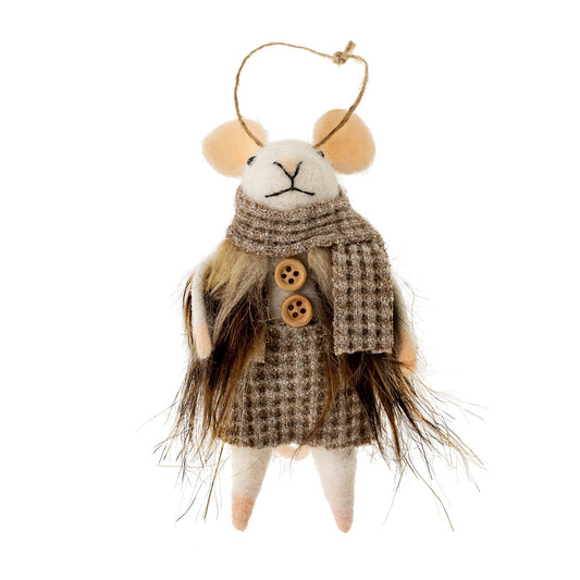 Baltic Bella Felted Mouse Ornament