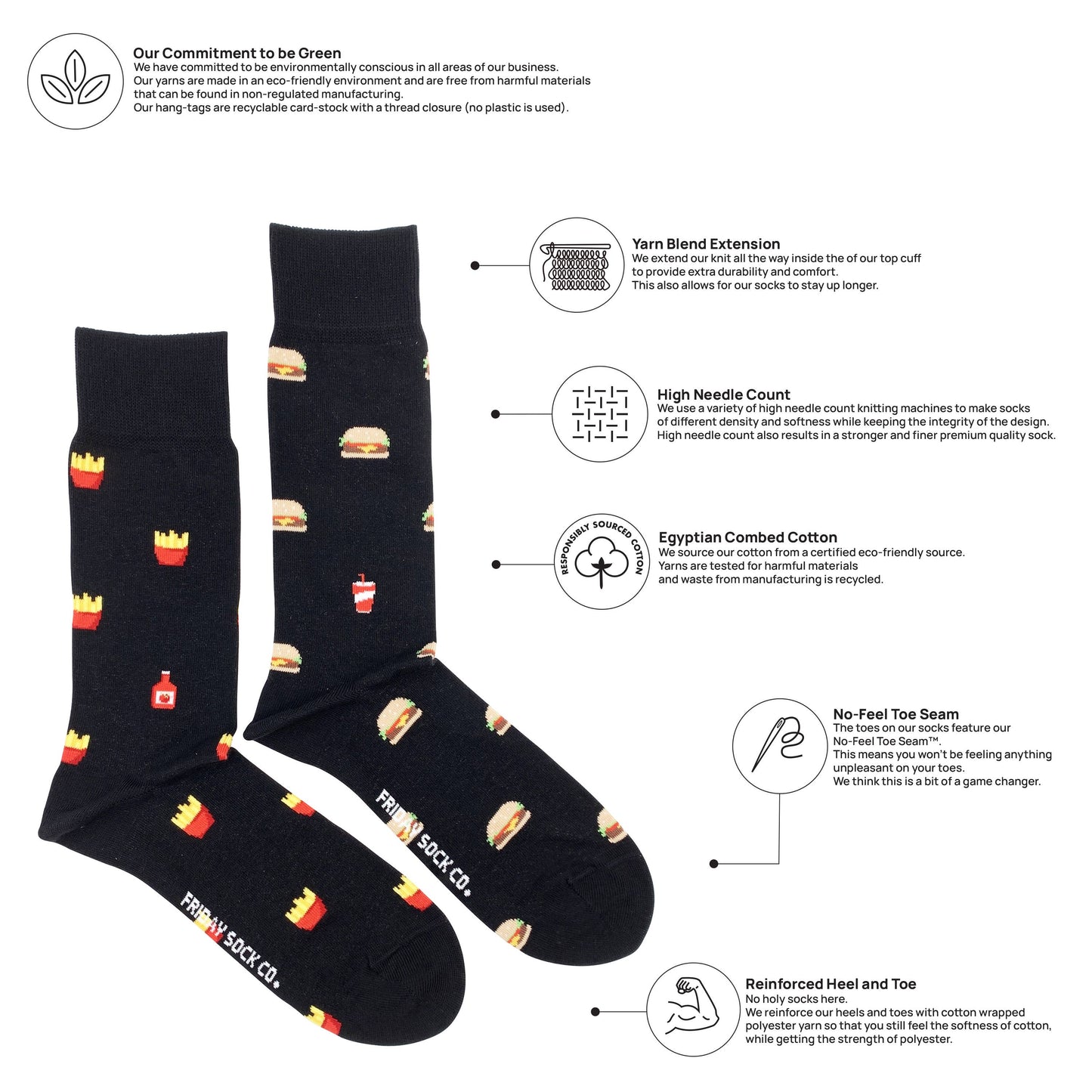 Men’s Burgers & Fries Socks