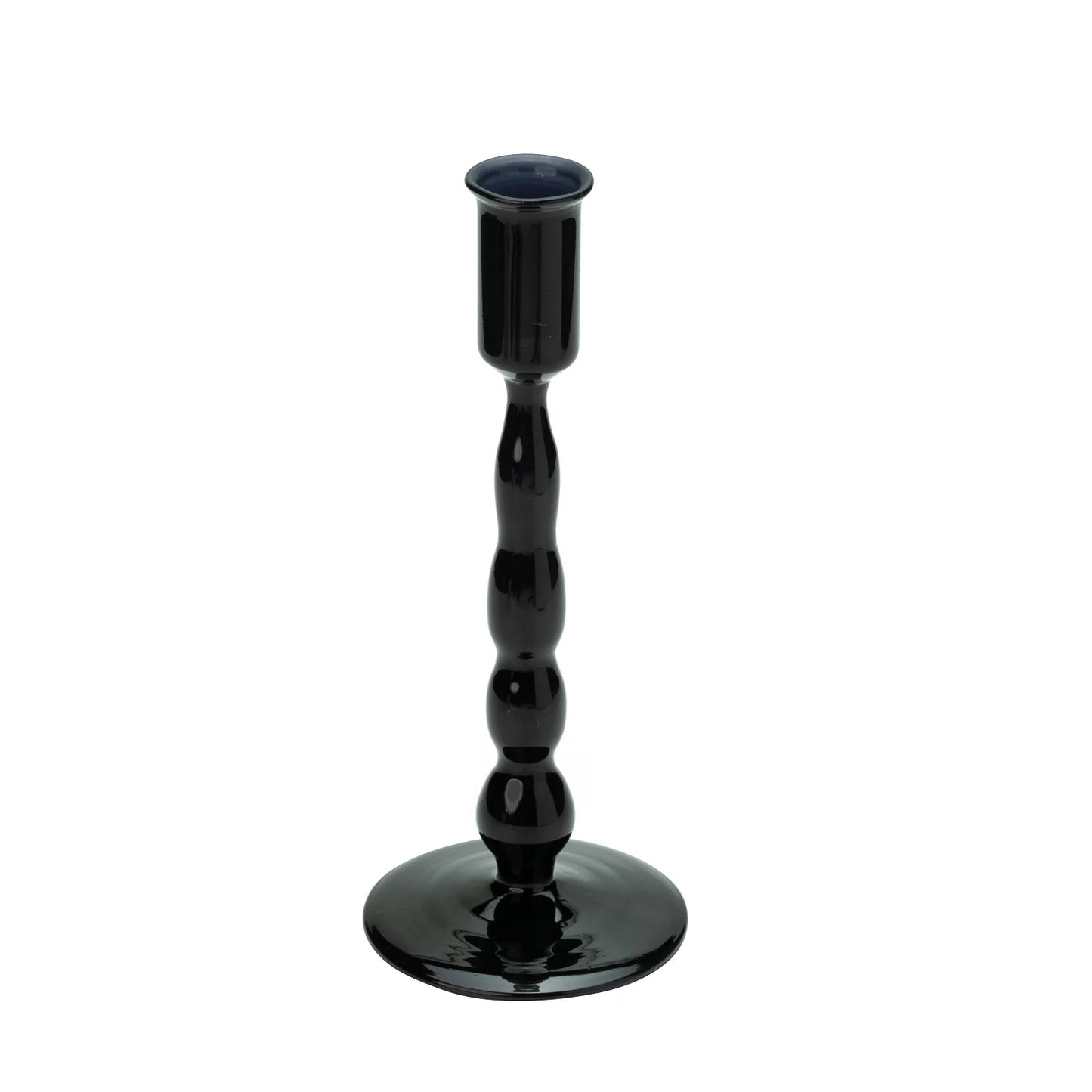 Carina Black Glass Taper Holders