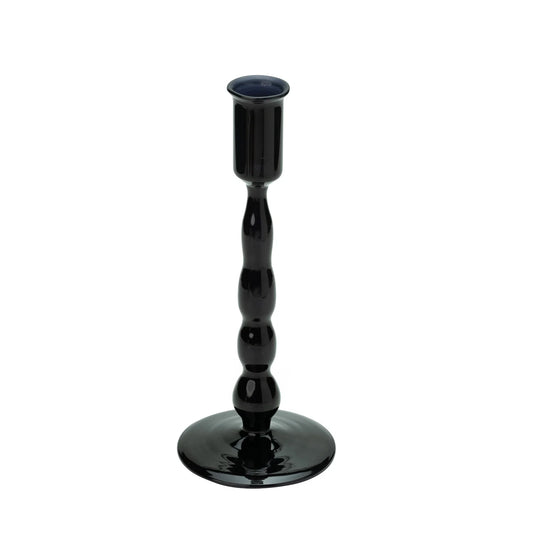Carina Black Glass Taper Holders