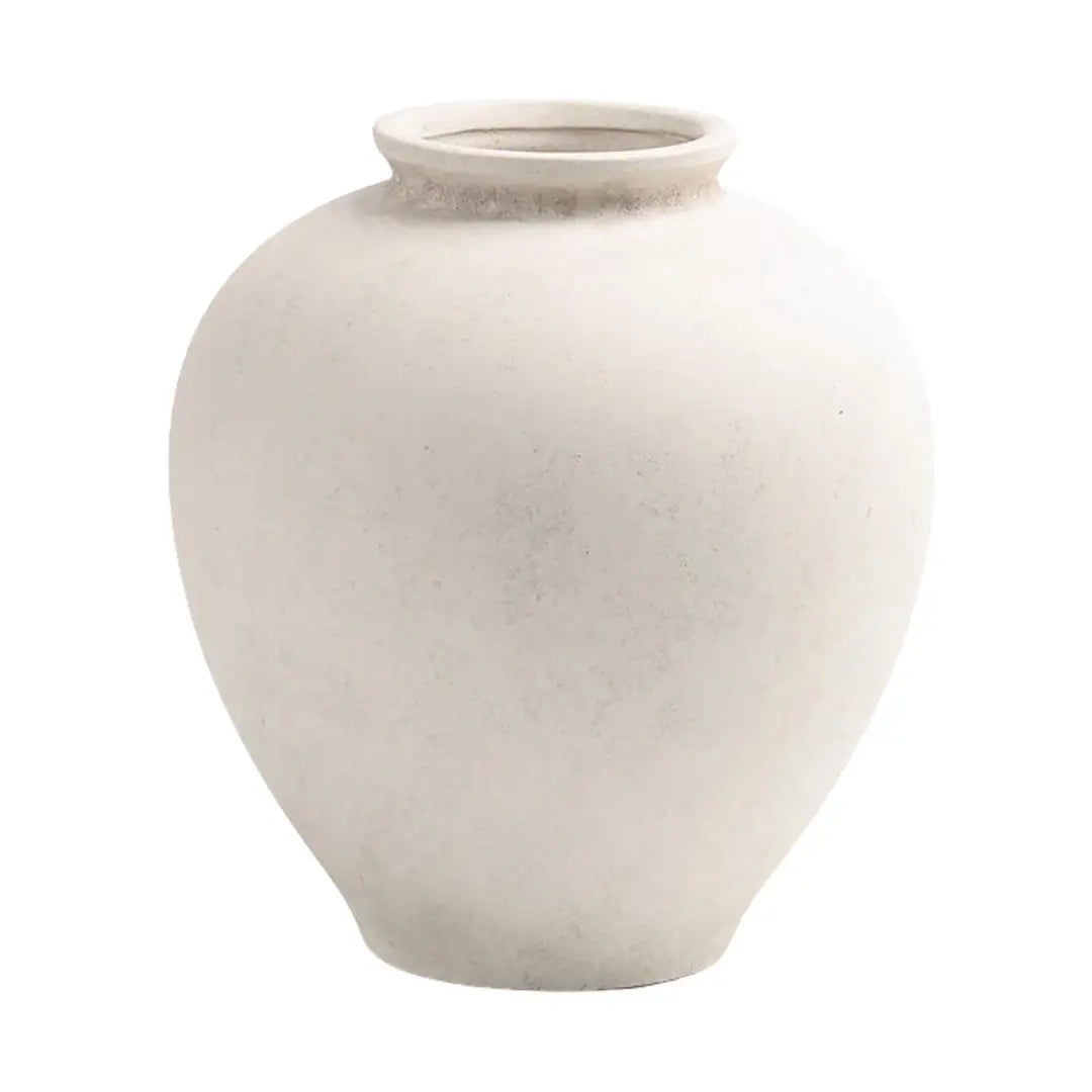 White Large Terracotta Vase