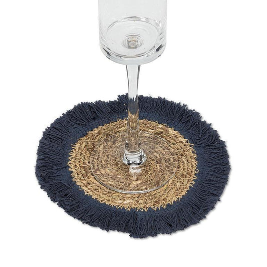 Fringed Navy Coasters