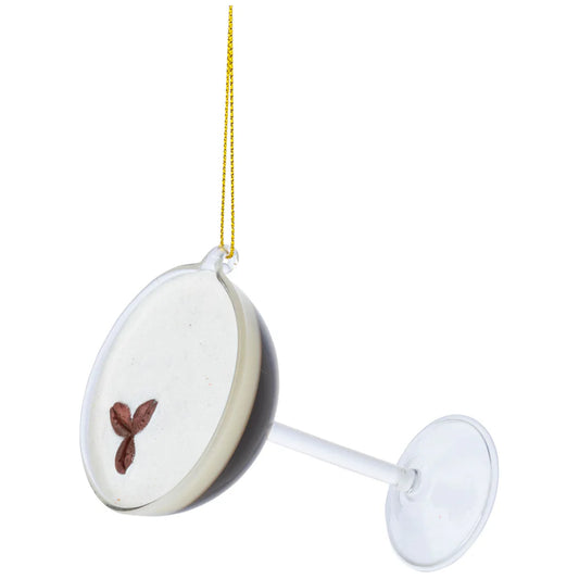 Glass Coffee Martini Ornament