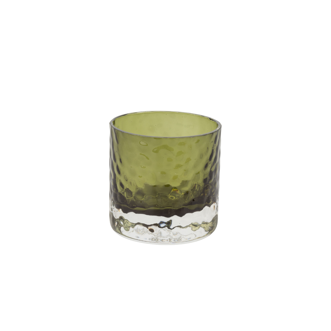 Red& Green Glass Tealight Holder