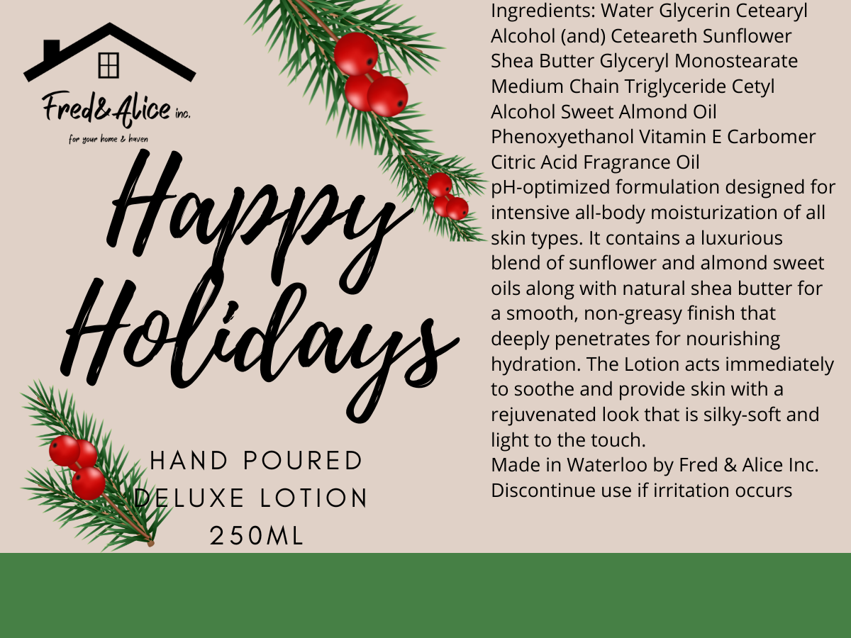 Deluxe Hand Made Lotion- Fred and Alice
