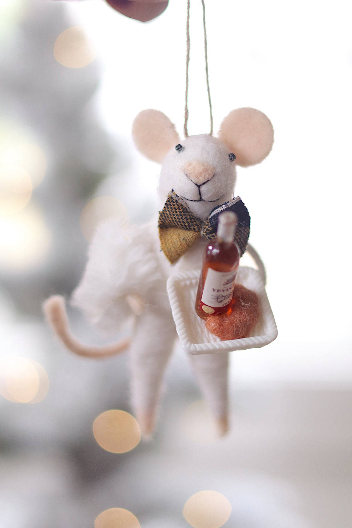 Holiday Host Henry Felted Mouse Ornament