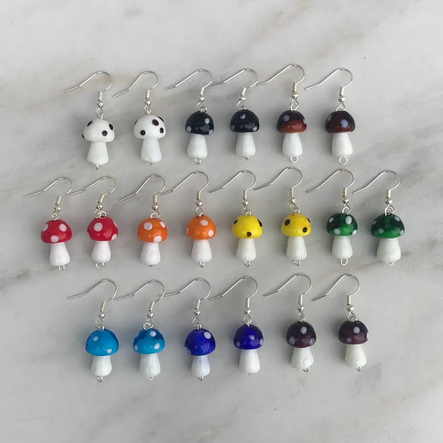 Mushroom Earrings and Pendants