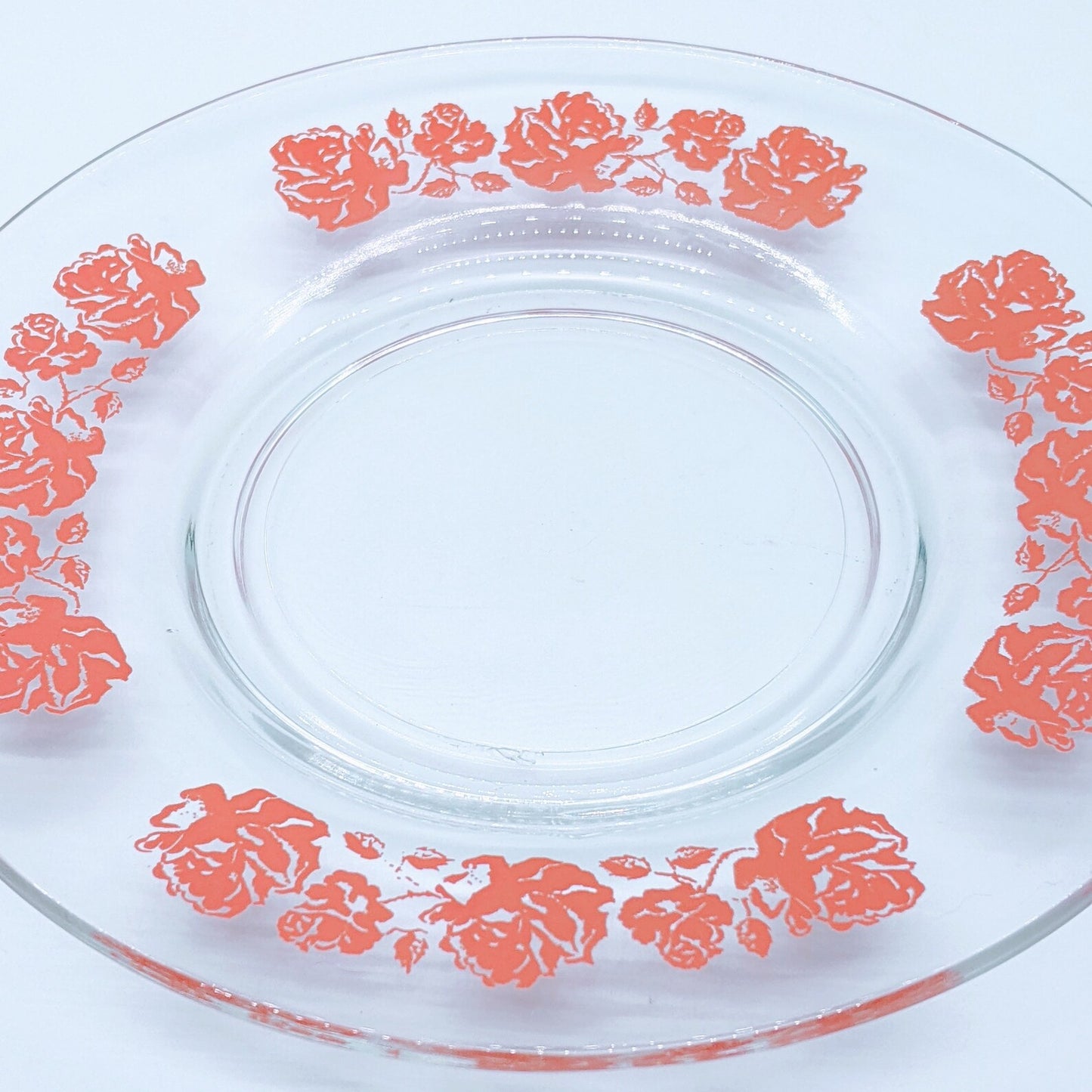 Vintage Dominion Glass Floral Dessert Set