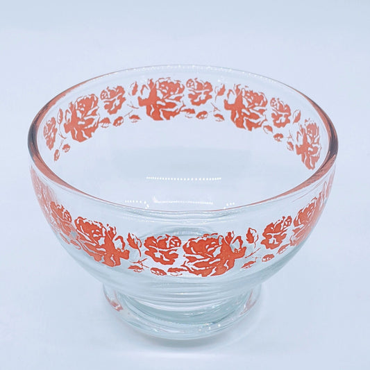 Vintage Dominion Glass Floral Dessert Set