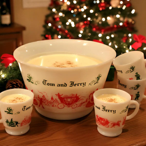 Tom & Jerry Vintage Punch Bowl and Cups