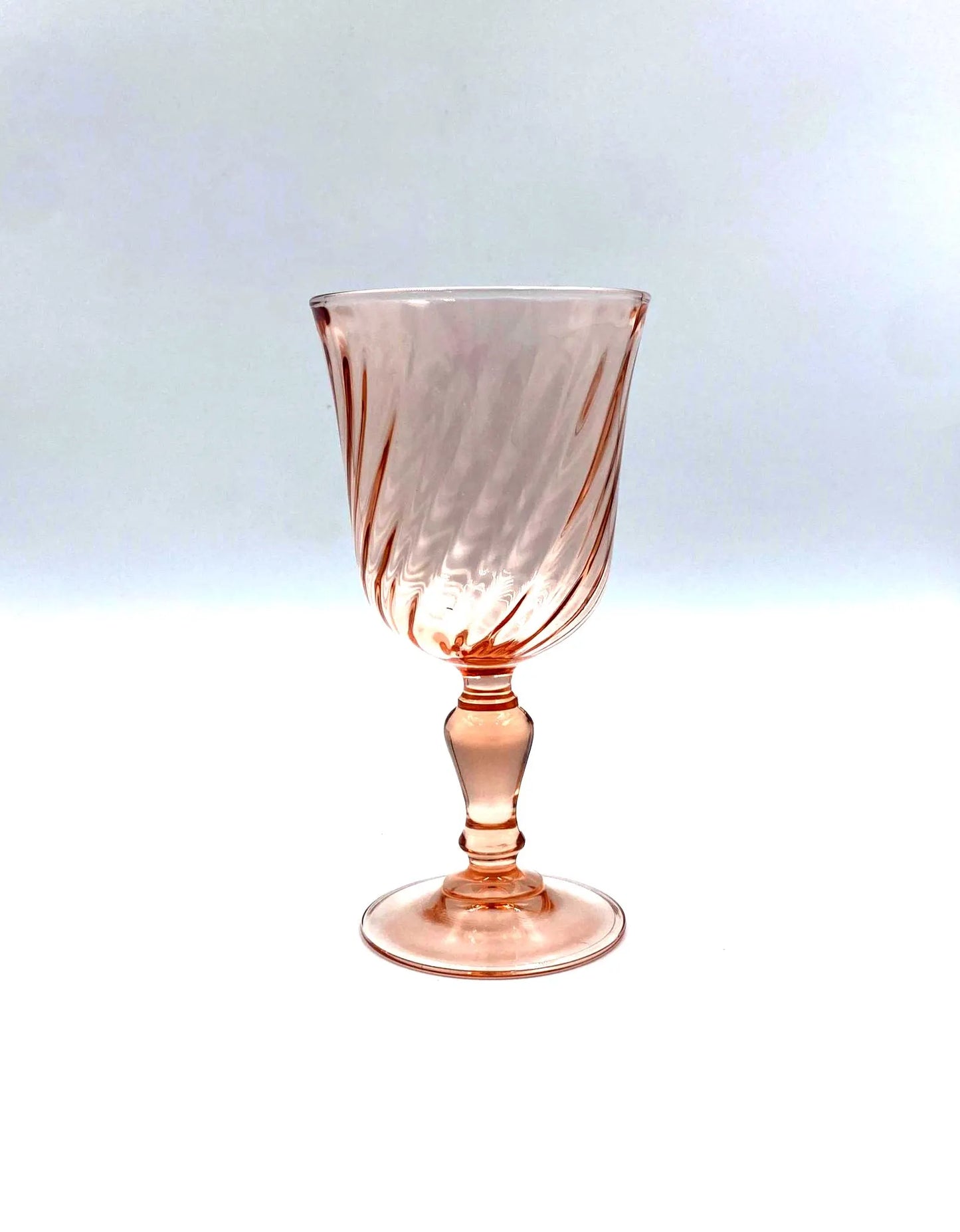 Pink Swirl Wine Glasses