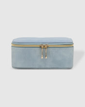 Load image into Gallery viewer, Louenhide Vegan leather Lola jewelry box case dusty blue

